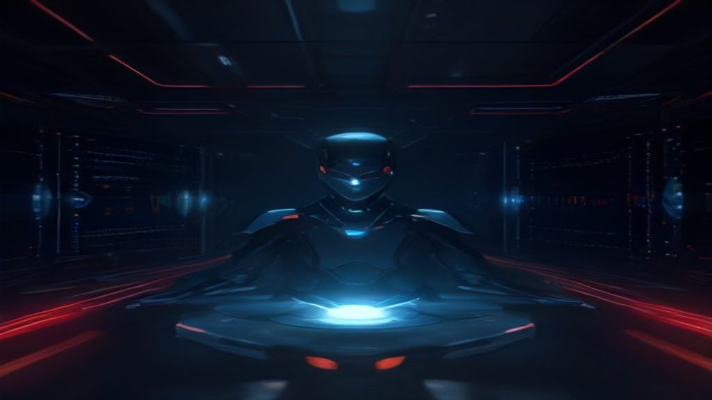 Digital shield protecting a neural network from adversarial attack arrows in a futuristic AI safety testing environment.